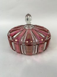 Vintage Glass Covered Candy Dish