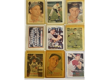 Lot Of 9 1957 Topps Baseball Cards (4)