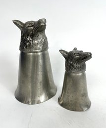 Vintage Wolf Stirrup Cups
