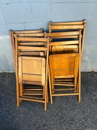 6 Antique Folding Chairs