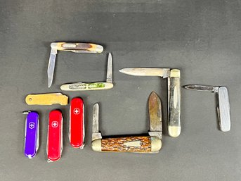Collection Of Vintage Pocket Knives Including Valley Forge, Wilson Bros And More