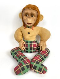 Vintage Rubber Face Stuffed Monkey