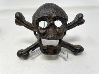 Cast Iron Skull And Crossbone Bottle Opener