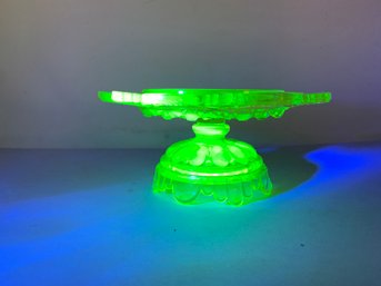 Uranium Glass Compote