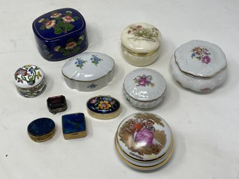 Large Lot Of Trinket Boxes - Limoges, Etc