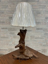Sculpted Table Lamp With New Shade