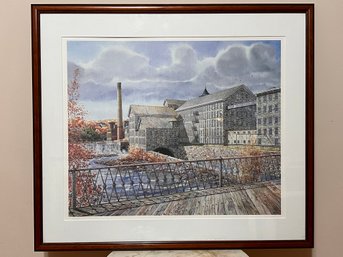 Signed Numbered Print Of Mill Building By A. N. Wyeth