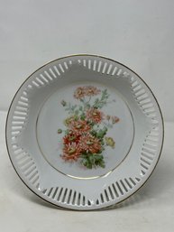 8.5' Germanyz Pierced Dish With Flowers