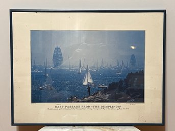 First Edition 1976 Print Titled - East Passage From 'the Dumplings' Old And New Images Superimposed Together