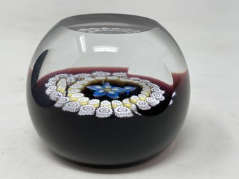 Glass Millefiori Cane Crystal Paperweight