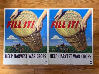 Pair Of 1945 Government Printed War Harvest Posters