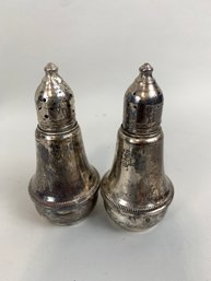 Weighted Sterling Salt And Pepper Shakers