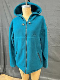 Vintage Mens LL Bean Fleece Full Zip Hooded Jacket