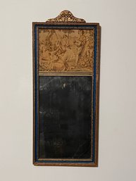 Antique Wall Mirror With Tapestry Insert