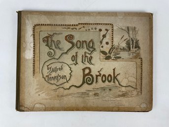 Antique Book - The Song Of The Brook By Allred Tennyson