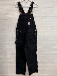 Carhartt Mens Bibs/ Overalls In Black Size 32x32