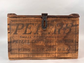 Antique Covered Peter's Ammunition Crate