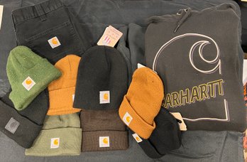 Large Lot Of Carhartt Mens Hats And Sweatshirts - Size Medium / OSFA Hats