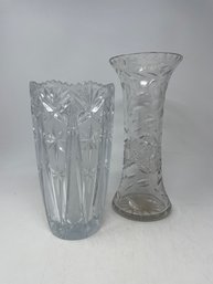 2 Crystal Vases