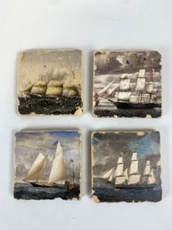 Set Of Four Nautical Tiles