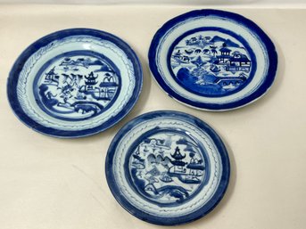 Lot Of (3) Canton Plates