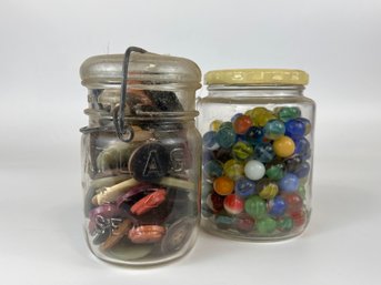 Vintage Jars - Marbles And Buttons