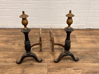 Pair Of Antique Andirons