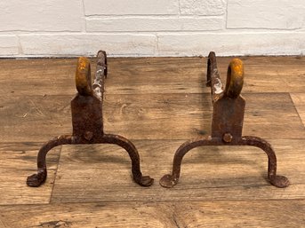 Pair Of Antique Andirons