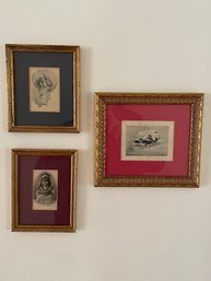 Trio Of Framed Victorian Prints