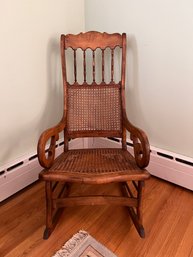 Antique Caned Rocking Chair