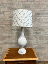 Vintage Table Lamp With Integrated Base, New Socket And New Wiring