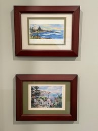 Pair Of Coastal Watercolor Prints