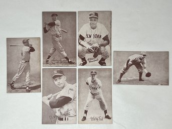 Lot Of (6) Exhibit Cards Baseball - Unauthenticated