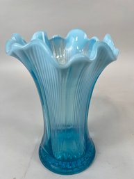 Vintage Blue Glass  Vase