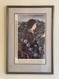 Signed Judith Pierce 'The Woman Who Loved The Mountains' -  31' X 22'