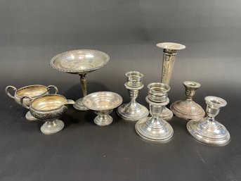 Large Lot Of Sterling Weighted Items