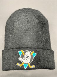 Vintage 90s Mighty Ducks Knit Beanie Hat