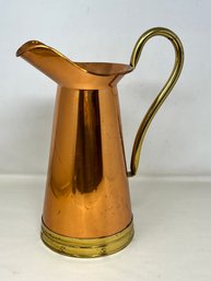 Copper Pitcher Marked Tagus Portugal