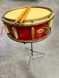 1960s Mastro Snare Drum With Stand And Sticks