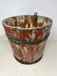 Antique Sap Bucket Great Paint