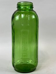 Vintage Green Glass Juice Container