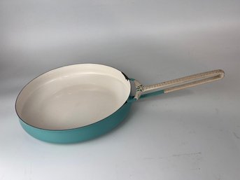 IHQ Kobenstyle Dansk Designs Denmark Turquoise Enamel Pan With Handle