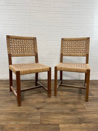 Pair Of Mid Century Rush Chairs