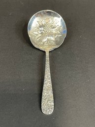 S. Kirk & Son Repose Decorated Sterling Silver Serving Spoon 26 Grams