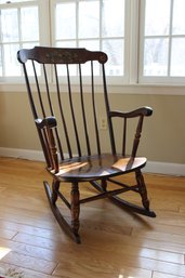 Vintage Bent Brothers Stenciled Rocking Chair