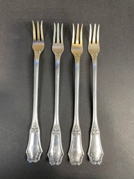 Group Of 4 Sterling Silver Serving Forks 41.52 Grams
