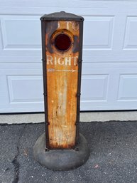 Antique 1920s Signal Light Sign Automotive