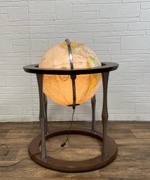 Mid Century Modern Illuminated Floor Replogle Globe