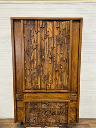 Lane Pueblo Brutalist Tall Dresser Armoire