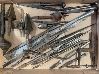 Antique Drill Bit And Tool Lot (8)